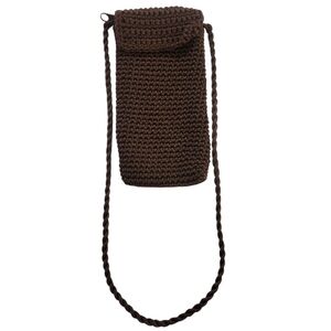 Brown Crochet Crossbody Bag